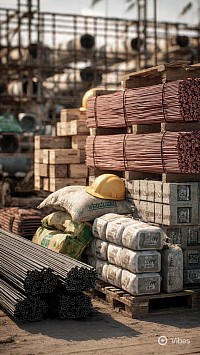 Vật tư tại công trình thi công